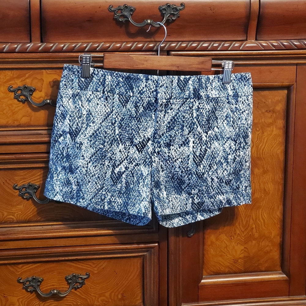Calvin Klein Teal Python Print Cotton Shorts 2 - image 4